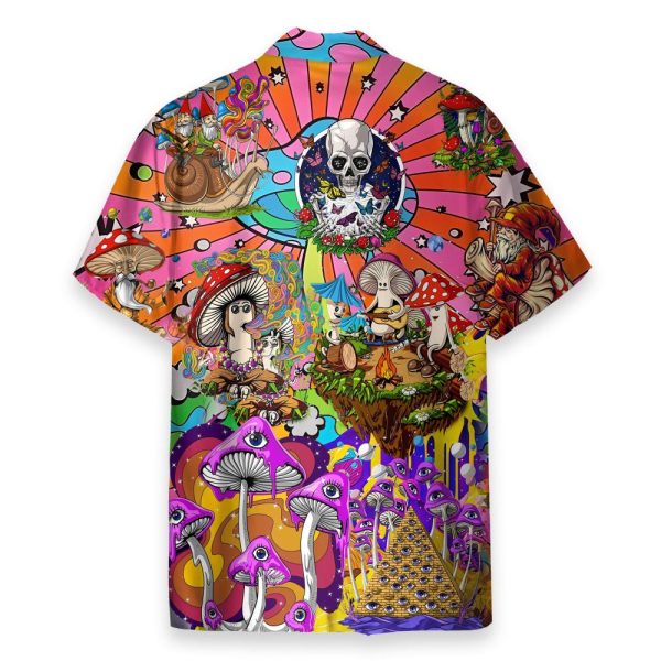 Hippie Mushroom Peace Life Hawaiian Shirt