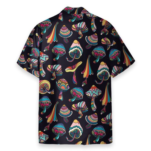 Hippie Mushroom Men'S Button'S Up Shirts Hawaiian Shirt