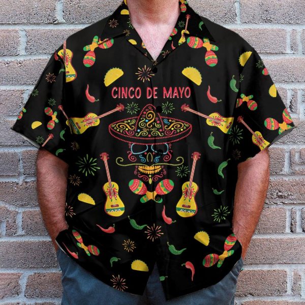 Cinco De Mayo Tacos Skull Hawaiian Shirt & Beach Shorts