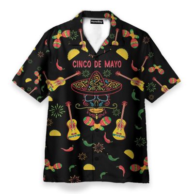 Cinco De Mayo Tacos Skull Hawaiian Shirt & Beach Shorts