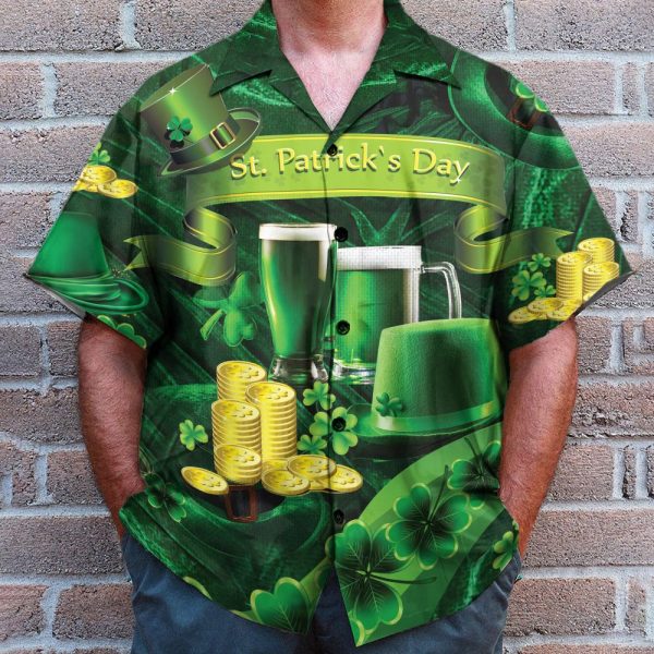 Green Beer St Patrick'S Day Hawaiian Shirt