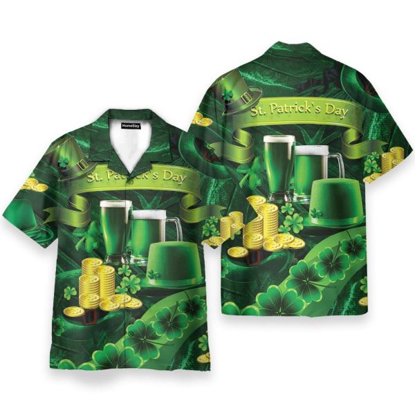 Green Beer St Patrick'S Day Hawaiian Shirt