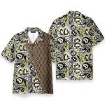 Bitcoin Doodle Funky Pattern Hawaiian Shirt & Beach Shorts