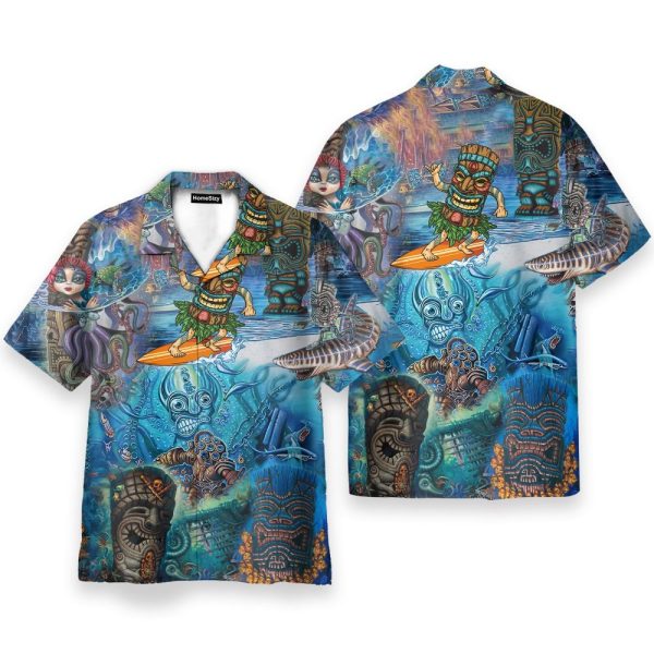 Aloha Summer Tiki Island Hawaiian Shirt