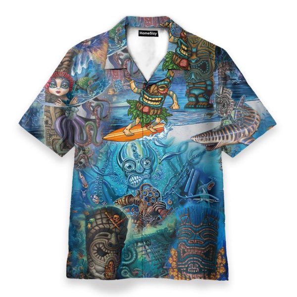 Aloha Summer Tiki Island Hawaiian Shirt