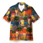 Sunset Beer In Paradise Hawaiian Shirt