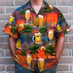 Sunset Beer In Paradise Hawaiian Shirt