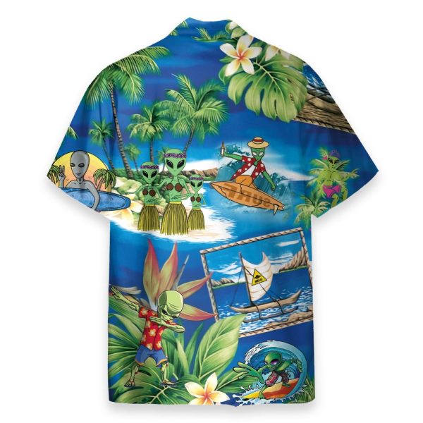 Aloha Hawai Alien Dancing On The Beach Hawaiian Shirt