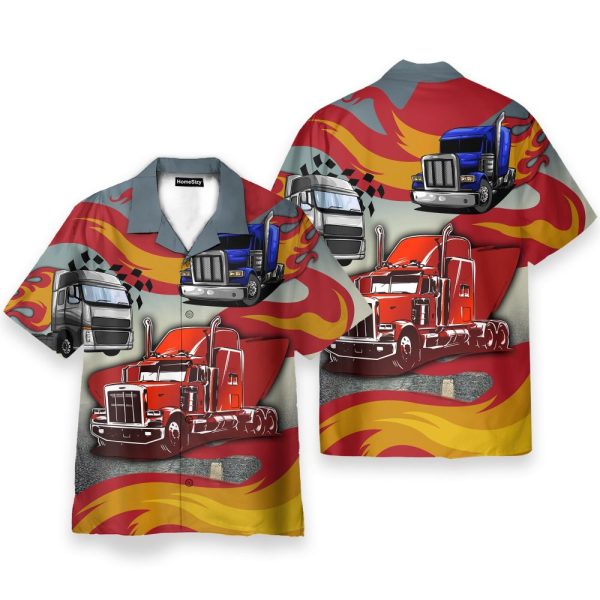 Truck Is The Best Men'S Button'S Up Shirts Hawaiian Shirt
