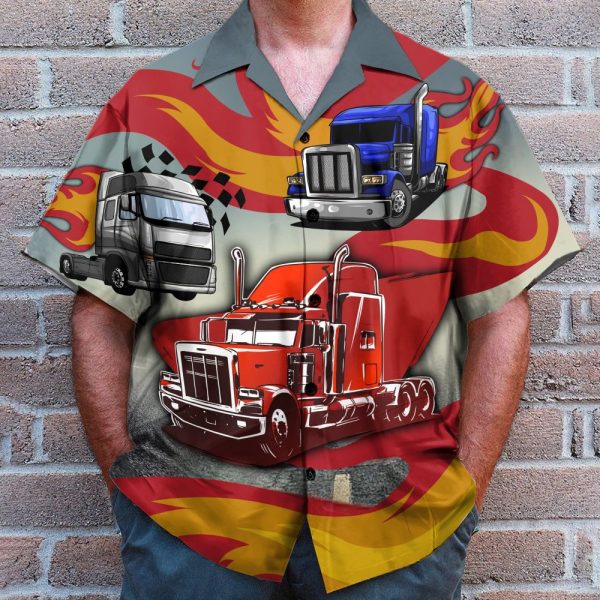 Truck Is The Best Men'S Button'S Up Shirts Hawaiian Shirt