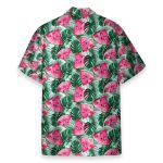 Watermelon In Tropical Green Leaves Hawaiian Shirt & Beach Shorts