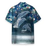 Dolphin Men'S Button'S Up Shirts Hawaiian Shirt
