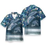 Dolphin Men'S Button'S Up Shirts Hawaiian Shirt