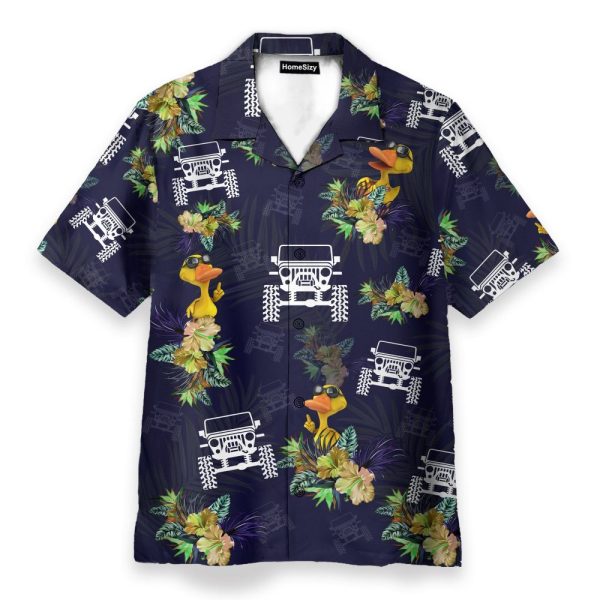 Jeep Duck Funny Button'S Up Shirts Hawaiian Shirt