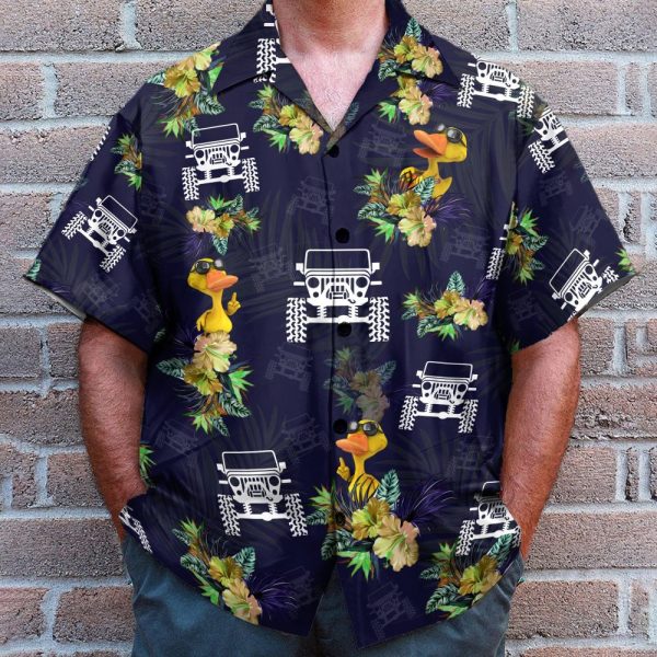 Jeep Duck Funny Button'S Up Shirts Hawaiian Shirt