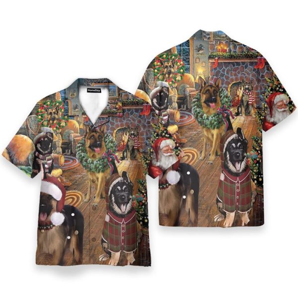 Lovely German Shepherd Merry Christmas Hawaiian Shirt