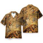 Strong Tiger Vintage Men'S Button'S Up Shirts Hawaiian Shirt