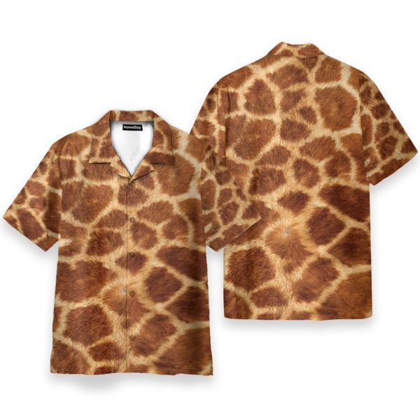Giraffe Cosplay Costume Funny Button'S Up Shirts Hawaiian Shirt & Beach Shorts