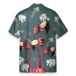 Flamingo Colorful Men'S Button'S Up Shirts Hawaiian Shirt