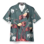 Flamingo Colorful Men'S Button'S Up Shirts Hawaiian Shirt