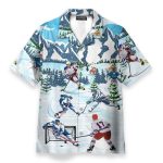 Ice Hockey Men'S Button'S Up Shirts Hawaiian Shirt