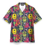 Colorful Fruit Ukulele Tropical Pattern Hawaiian Shirt & Beach Shorts