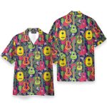 Colorful Fruit Ukulele Tropical Pattern Hawaiian Shirt & Beach Shorts