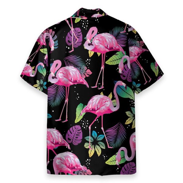 Flamingo Tropical Leaf Summer Hawaiian Shirt
