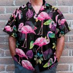 Flamingo Tropical Leaf Summer Hawaiian Shirt