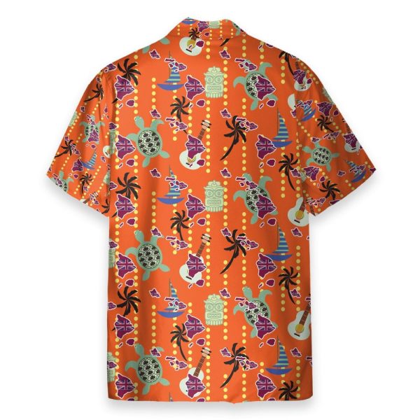 Tiki Tiki Turrtle And Ukulele Summer Hawaiian Shirt & Beach Shorts