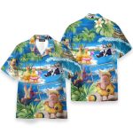 Stay Cool Duck Rooster Pig And Cow Animals Hawaiian Shirt