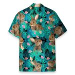 Rabbit In Tropical Green Leaves Hawaiian Shirt