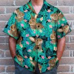Rabbit In Tropical Green Leaves Hawaiian Shirt