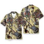 Steampunk Guitar Men'S Button'S Up Shirts Hawaiian Shirt