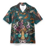 Cow Floral Tropical Funny Button'S Up Shirts Hawaiian Shirt