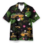 Yellow Jeep And Duck Tropical Hawaiian Shirt