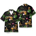 Yellow Jeep And Duck Tropical Hawaiian Shirt
