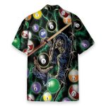 Rub My Billiard 8 Ball For Good Luck Skull God Of Death Hawaiian Shirt