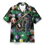 Rub My Billiard 8 Ball For Good Luck Skull God Of Death Hawaiian Shirt
