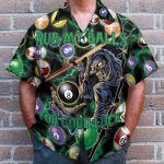 Rub My Billiard 8 Ball For Good Luck Skull God Of Death Hawaiian Shirt