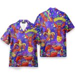 Happy Mardi Gras Shrimps Hawaiian Shirt