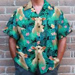 Sheep In Tropical Green Leaves Hawaiian Shirt
