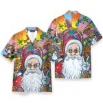 Merry Peacemas Santa Claus Hippie Hawaiian Shirt