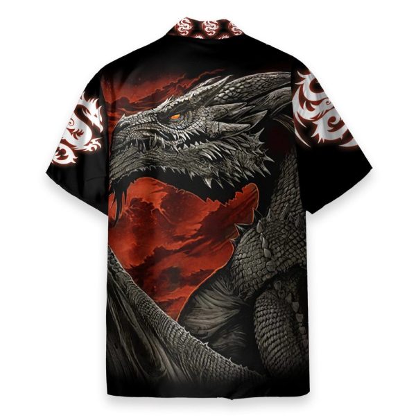 Dragon Men'S Button'S Up Shirts Hawaiian Shirt