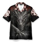 Dragon Men'S Button'S Up Shirts Hawaiian Shirt