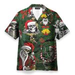 Merry Christmas Skulls Hawaiian Shirt