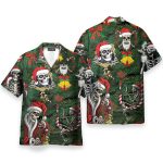 Merry Christmas Skulls Hawaiian Shirt