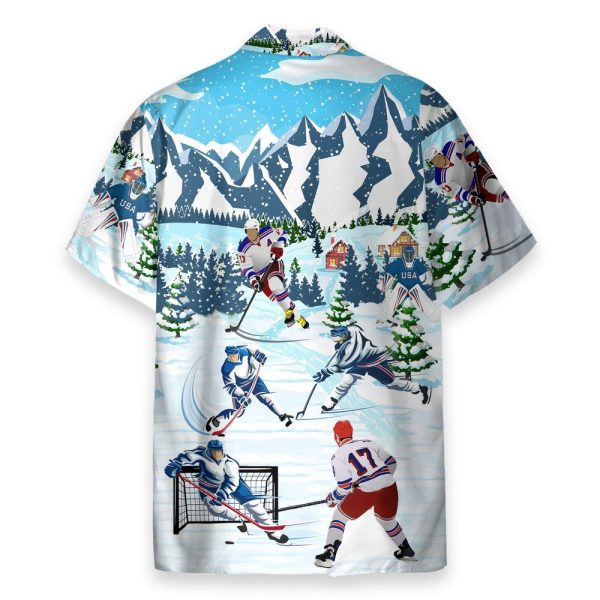 Christmas Let'S Play Hockey Hawaiian Shirt