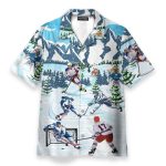 Christmas Let'S Play Hockey Hawaiian Shirt