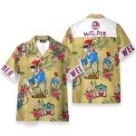 Welder Men'S Button'S Up Shirts Hawaiian Shirt